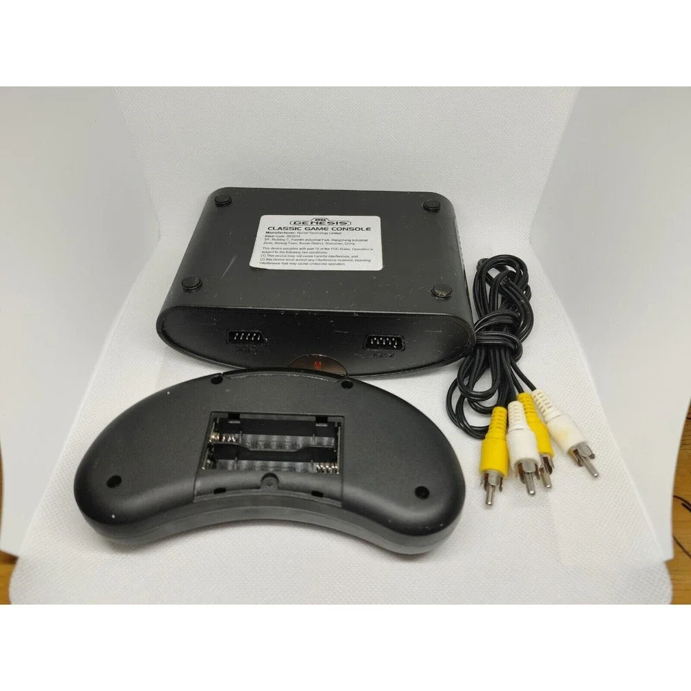 AT Games Sega Genesis Console w/ Wireless Controller, AV No power cord Untested